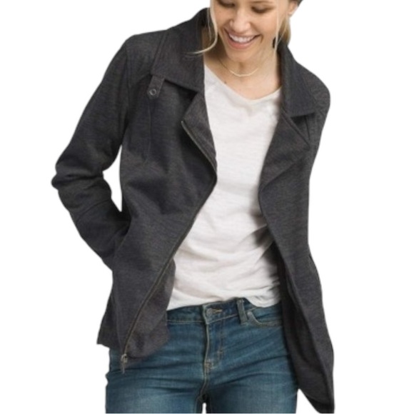 prAna Marabelle Zip-up Waterproof Fleece Softshell Jacket - Gray - Size Small - Picture 6 of 12